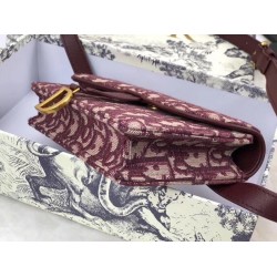 Dior Bordeaux Oblique Saddle Belt Bag CDBS2140