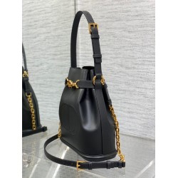 Dior C'est Medium Bag in Black Saddle Calfskin CDBS2176