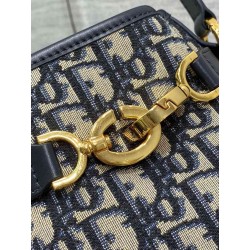 Dior C'est Medium Bag in Blue Oblique Jacquard CDBS2177