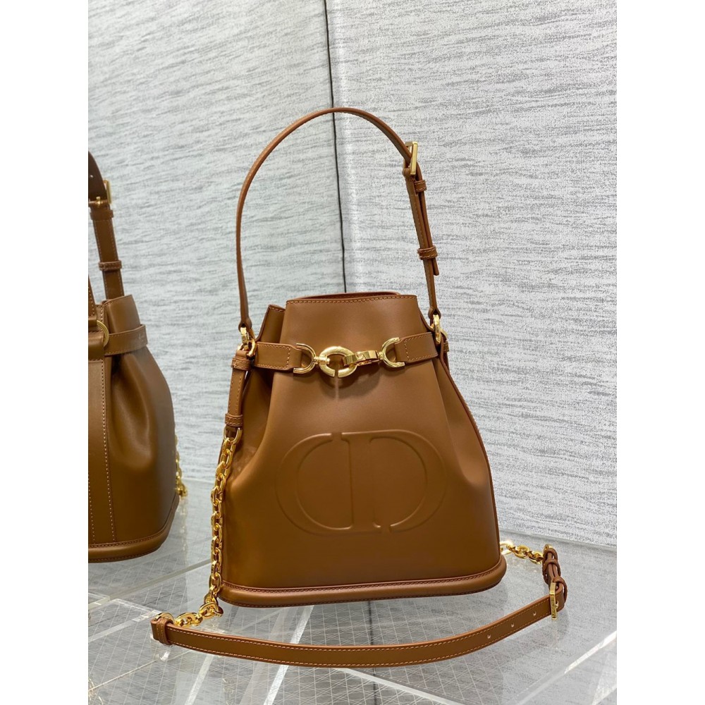 Dior C'est Medium Bag in Brown Saddle Calfskin CDBS2178