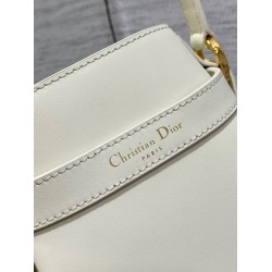 Dior C'est Medium Bag in White Saddle Calfskin CDBS2179