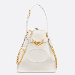 Dior C'est Medium Bag in White Saddle Calfskin CDBS2179