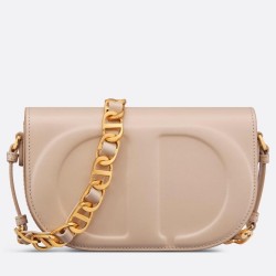 Dior CD Signature Chain Bag in Beige Calfskin CDBS2167