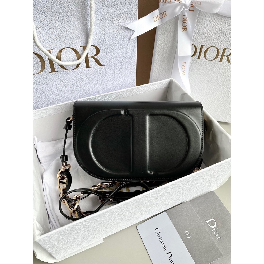 Dior CD Signature Chain Bag in Black Calfskin CDBS2168