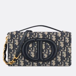 Dior CD Signature Mini Bag in Blue Oblique Jacquard CDBS2169