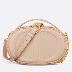 Dior CD Signature Oval Camera Bag in Beige Calfskin CDBS2170