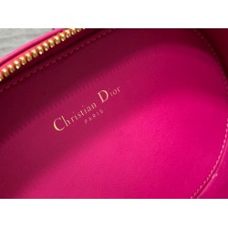 Dior CD Signature Oval Camera Bag in Rani Pink Calfskin CDBS2174