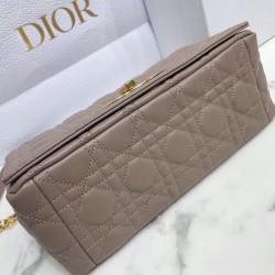 Dior Caro Medium Bag In Taupe Cannage Calfskin CDBS2158