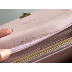 Dior DiorAddict Continental Wallet In Pink Lambskin CDBS2185