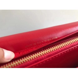 Dior DiorAddict Continental Wallet In Red Lambskin CDBS2186