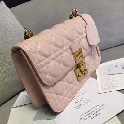 Dior Dioraddict Flap Bag In Pink Lambskin CDBS2189