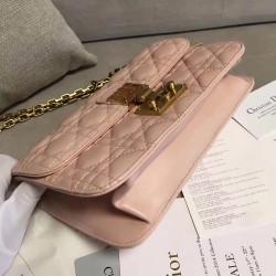 Dior Dioraddict Flap Bag In Pink Lambskin CDBS2189