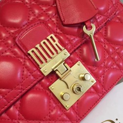 Dior Dioraddict Flap Bag In Red Lambskin CDBS2190