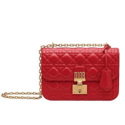 Dior Dioraddict Flap Bag In Red Lambskin CDBS2190