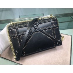 Dior Diorama Bag In Black Eyelets Lambskin CDBS2197