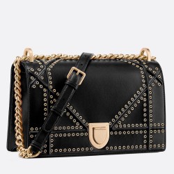 Dior Diorama Bag In Black Eyelets Lambskin CDBS2197