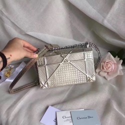 Dior Diorama Bag In Champagne Metallic Calfskin CDBS2200