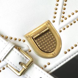 Dior Diorama Bag In White Studded Lambskin CDBS2205