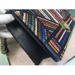 Dior Diorama Canvas Bag Embroidered With Multi-coloured Stripes CDBS2206