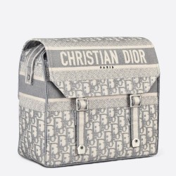 Dior Diorcamp Messenger Bag In Grey Oblique Canvas CDBS2214