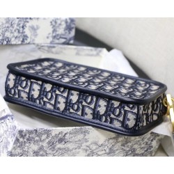 Dior Diorquake Clutch In Blue Dior Oblique Canvas CDBS2223