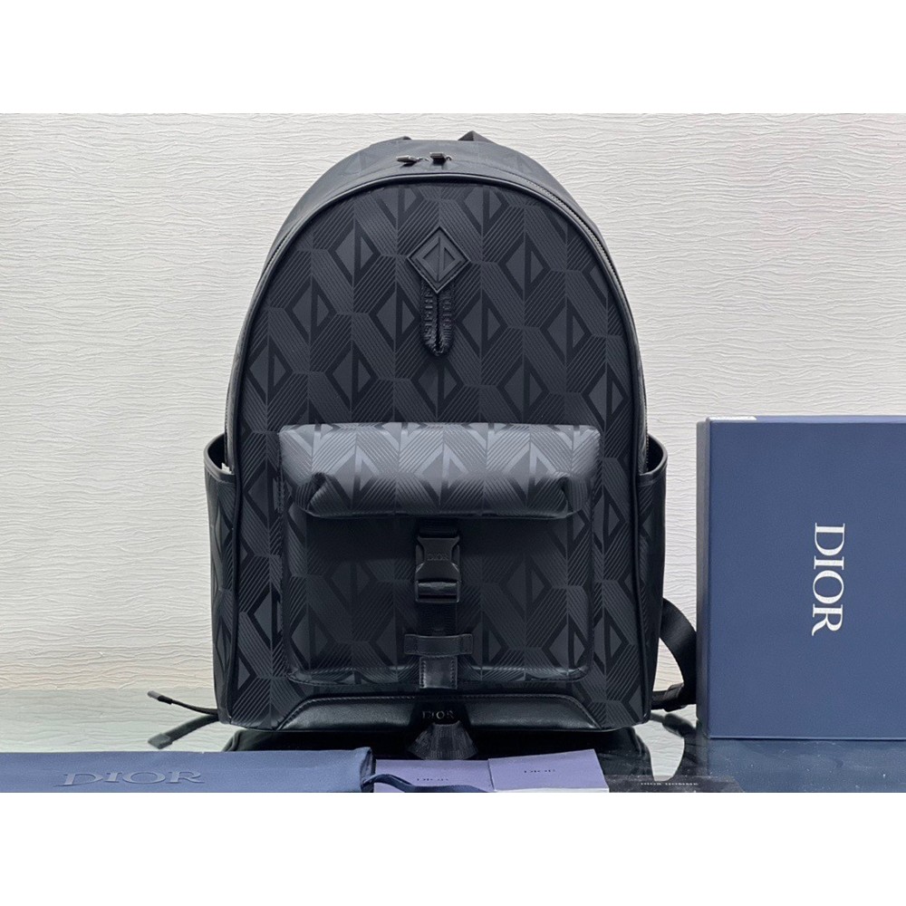 Dior Explorer Backpack In Black CD Diamond Mirage Ski Capsule Nylon CDBS2233