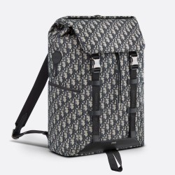 Dior Explorer Backpack In Black Dior Oblique Jacquard CDBS2234