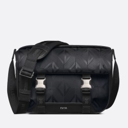 Dior Explorer Messenger Bag In Black CD Diamond Mirage Ski Capsule Nylon CDBS2235