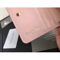 Dior French DiorAddict Wallet In Pink Lambskin CDBS2245