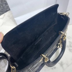 Dior Lady D-Joy Bag In Black Cannage Lambskin CDBS2304