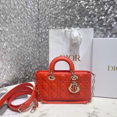 Dior Lady D-Joy Bag In Orange Cannage Lambskin CDBS2308