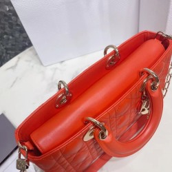 Dior Lady D-Joy Bag In Orange Cannage Lambskin CDBS2308