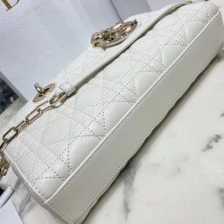 Dior Lady D-Joy Bag In White Cannage Lambskin CDBS2311