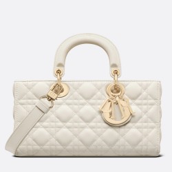 Dior Lady D-Joy Bag In White Cannage Lambskin CDBS2311