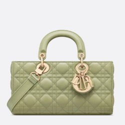 Dior Lady D-Joy Medium Bag In Ethereal Green Cannage Lambskin CDBS2315