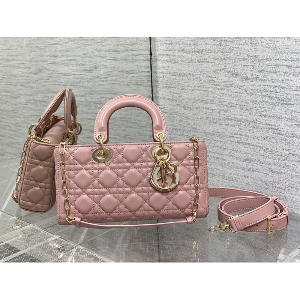 Dior Lady D-Joy Medium Bag In Peony Pink Cannage Lambskin CDBS2317