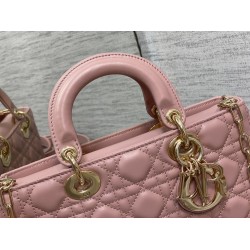 Dior Lady D-Joy Medium Bag In Peony Pink Cannage Lambskin CDBS2317