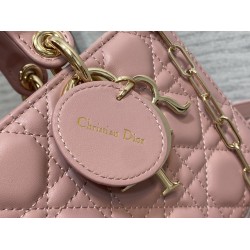 Dior Lady D-Joy Medium Bag In Peony Pink Cannage Lambskin CDBS2317