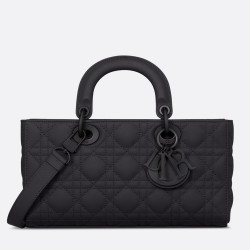 Dior Lady D-Joy Medium Bag in Black Ultramatte Calfskin CDBS2314