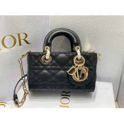 Dior Lady D-Joy Micro Bag In Black Cannage Lambskin CDBS2320