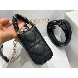 Dior Lady D-Joy Micro Bag In Black Cannage Lambskin CDBS2320