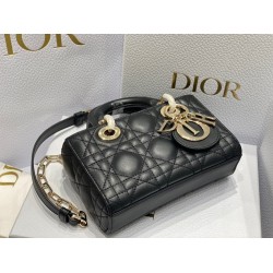 Dior Lady D-Joy Micro Bag In Black Cannage Lambskin CDBS2320