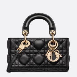 Dior Lady D-Joy Micro Bag In Black Cannage Lambskin CDBS2320