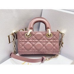 Dior Lady D-Joy Micro Bag In Peony Pink Cannage Lambskin CDBS2321