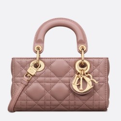 Dior Lady D-Joy Micro Bag In Peony Pink Cannage Lambskin CDBS2321