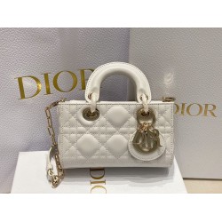 Dior Lady D-Joy Micro Bag In White Cannage Lambskin CDBS2322