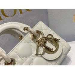 Dior Lady D-Joy Micro Bag In White Cannage Lambskin CDBS2322