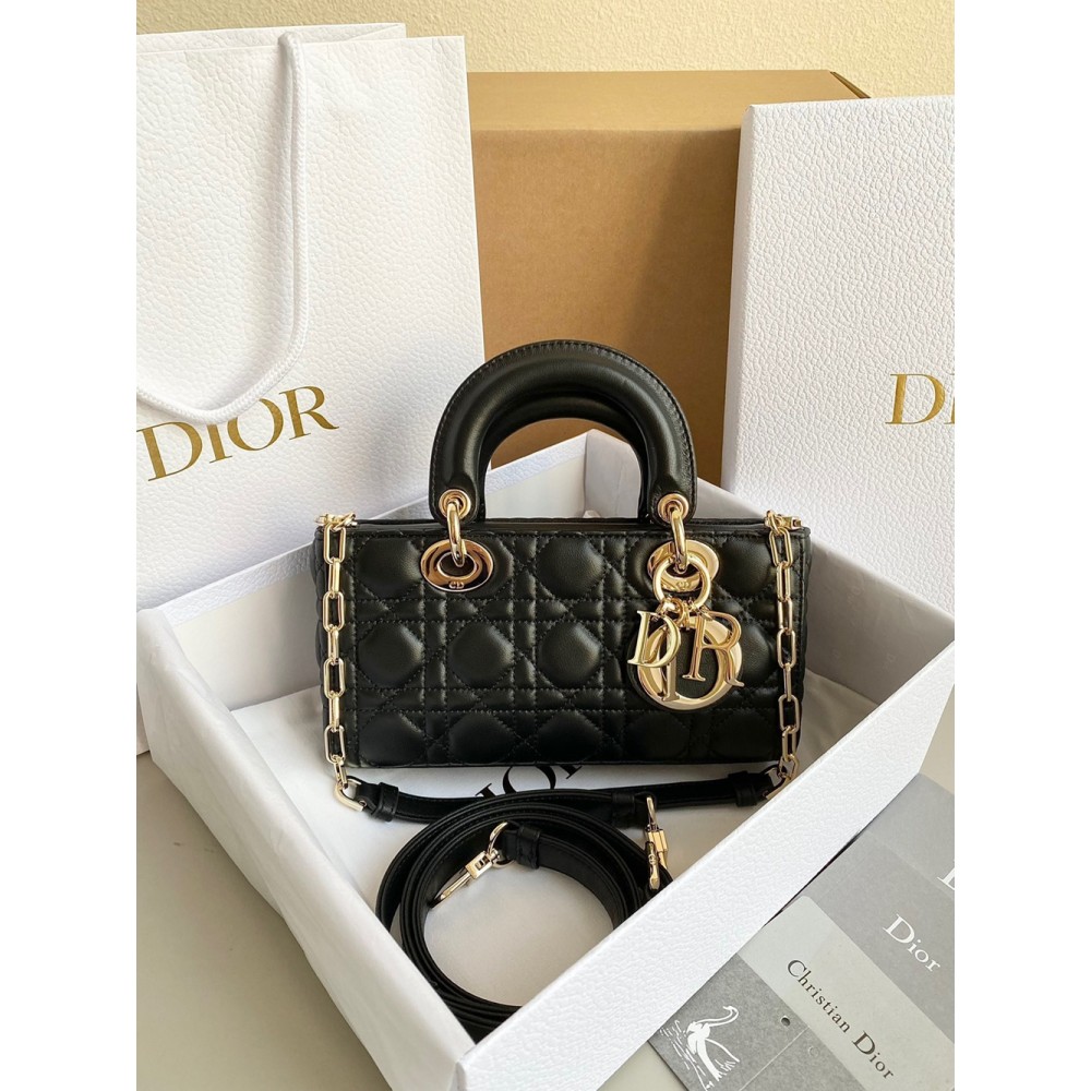 Dior Lady D-Joy Small Bag In Black Cannage Lambskin CDBS2323