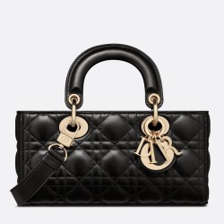 Dior Lady D-Joy Small Bag In Black Cannage Lambskin CDBS2323