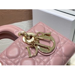 Dior Lady D-Joy Small Bag In Peony Pink Cannage Lambskin CDBS2327